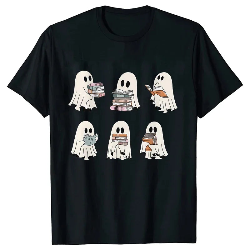 Boo Reading Books Halloween T-shirts