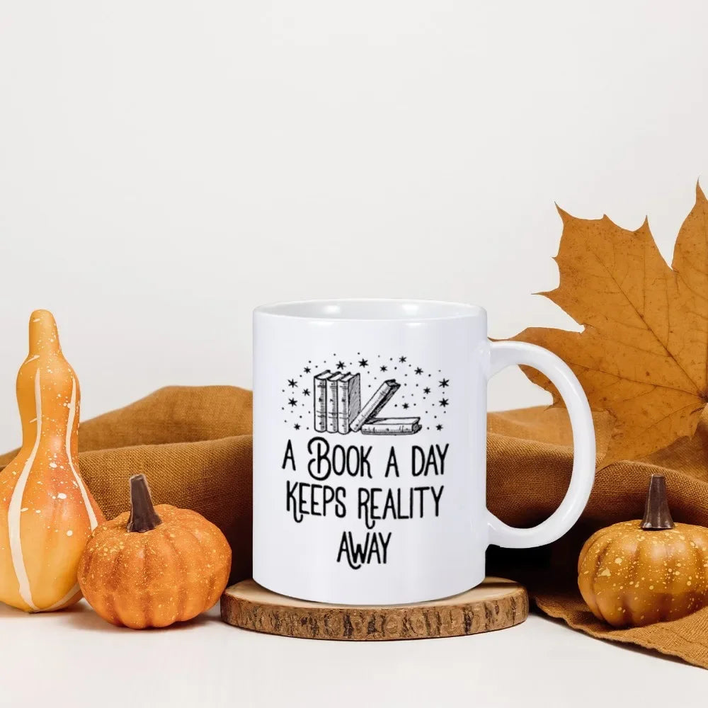 A Book A Day Keeps Reality Away Mug