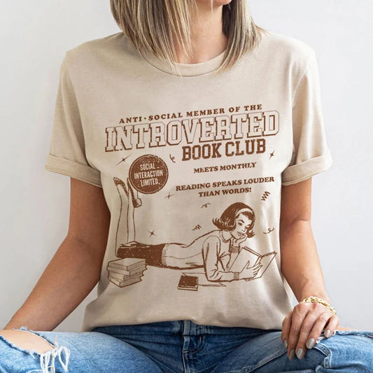 Introverted Book Club Retro T-Shirts