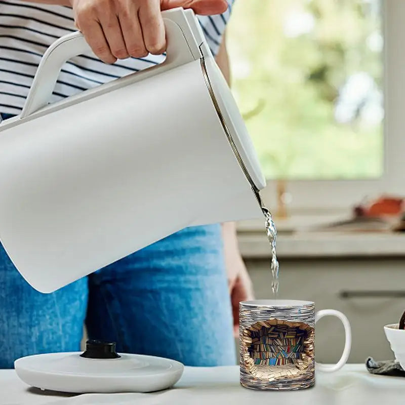 3D Creative Bookshelf Mug