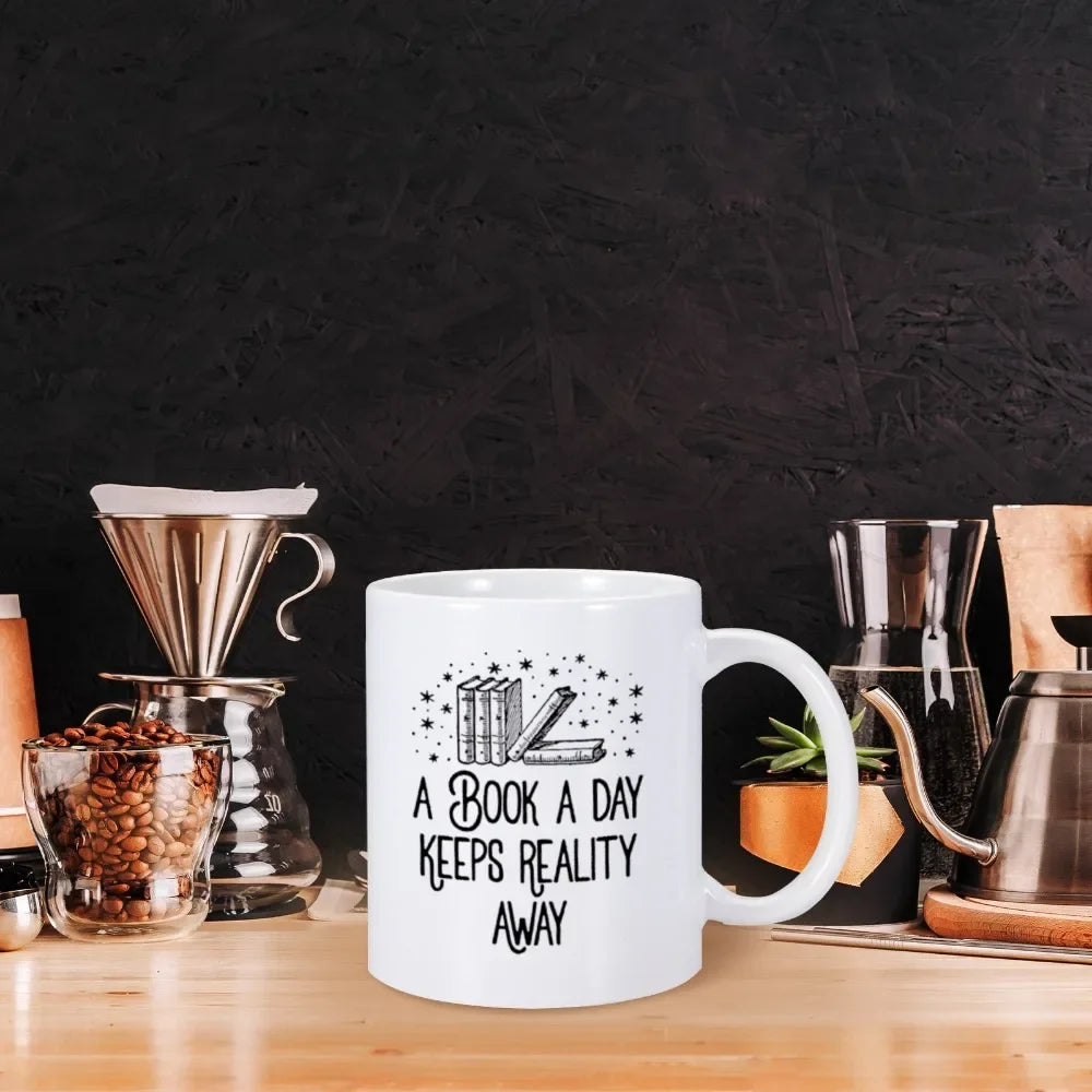 A Book A Day Keeps Reality Away Mug