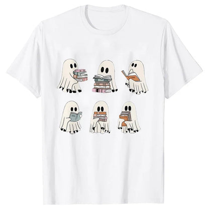 Boo Reading Books Halloween T-shirts