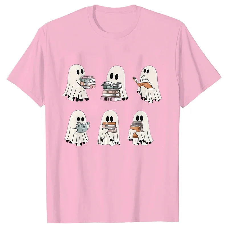 Boo Reading Books Halloween T-shirts