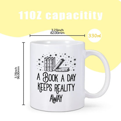 A Book A Day Keeps Reality Away Mug